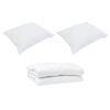 vidaXL Zomer Dekbed met kussen 3 pcs Wit Microfibre