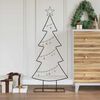 vidaXL Metalen kerstboom met standaard Zwart 125 cm Staal