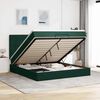 vidaXL Ottoman bed met matrassen en LED's 160x200cm fluweel