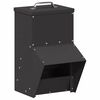 vidaXL Kip voerbak Zwart 20 x 25 x35 cm Koudgewalst Staal