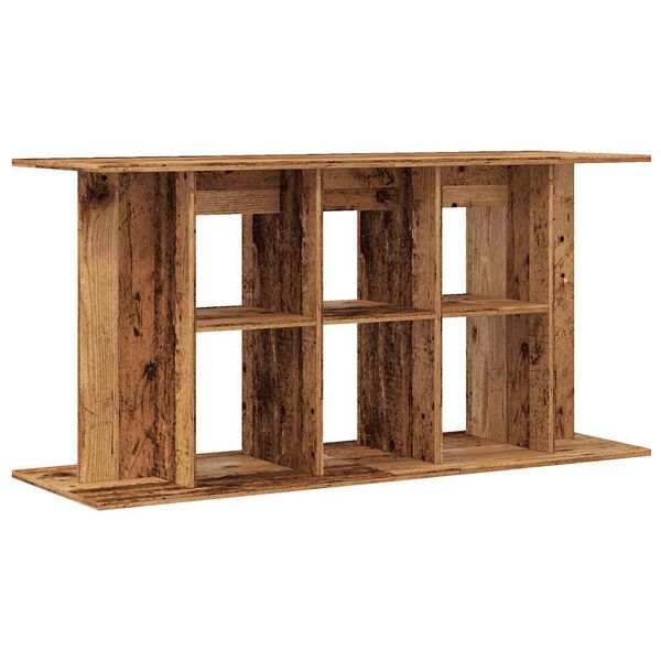 vidaXL Aquariumstandaard 120x40x60 cm bewerkt hout oud houtkleurig