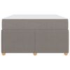 vidaXL Bedframe met matras Taupe 120 x 200 cm Stof
