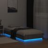 vidaXL Bedframe met LED-verlichting betongrijs 75x190 cm