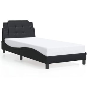vidaXL Bedframe zonder matras "Zadar" kunstleer zwart 90x190 cm