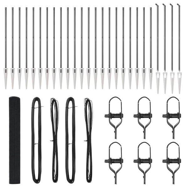 vidaXL Afrasteringspaal Grijs 50 x 1,4 m (19 x 19 mm gaas)