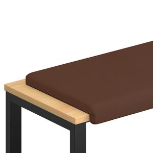 vidaXL Bankkussen Kunstleer Bruin Diepte 35 cm