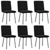 vidaXL Eetkamerstoelen 6 st fluweel zwart