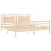 vidaXL Bedframe met hoofdbord massief hout 200x200 cm