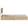 vidaXL Opslag bed met hoofdeinde Sonoma Eiken 90 x 190 cm Bewerkt hout