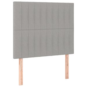 vidaXL Hoofdbord lichtgrijs 80x5x118/128 cm stof