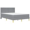 vidaXL Bedframe met matras met hoofdeinde Lichtgrijs 120 x 190 cm Stof