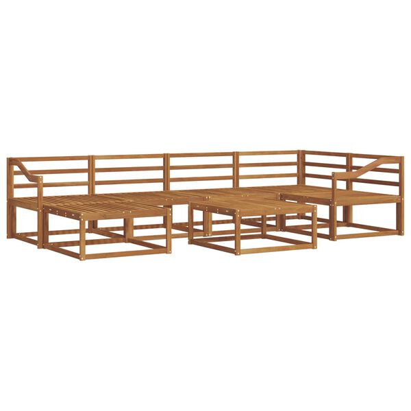 vidaXL Buiten bankenset 7 pcs Naturel Massief Acaciahout