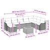 vidaXL Tuin Sofa Set 9 pcs Beige en wit