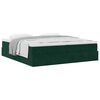 vidaXL Ottoman bed met matrassen 180x200cm fluweel donkergroen