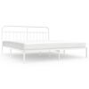 vidaXL Bedframe met hoofdbord metaal wit 200x200 cm