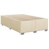 vidaXL Boxspring met matras stof crèmekleurig 120x190 cm