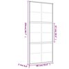 vidaXL Schuifdeur 90x205 cm mat ESG-glas en aluminium goudkleurig