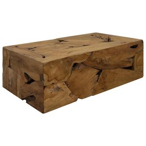 vidaXL Salontafel 90x50x30 cm echt teakhout bruin