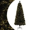 vidaXL Glasvezel kerstboom 180 cm 24 LED's Warmwit PVC Groen