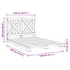 vidaXL Bedframe met hoofdbord massief grenenhout wit 140x200 cm