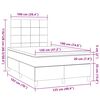vidaXL Boxspring met matras en LED stof donkerbruin 120x190 cm