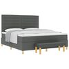 vidaXL Boxspring bed met matras Donkergrijs 180 x 200 cm Stof