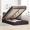 vidaXL Ottoman bed met matras en LED's 120x190 cm stof donkerbruin