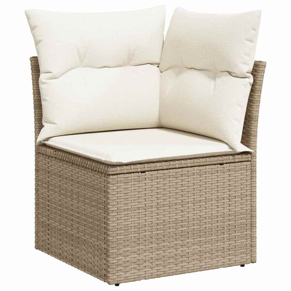 vidaXL Tuinbankenset 8 pcs Beige poly rattan