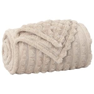 vidaXL plaid Beige 150 x 130 cm 0.45 kg Fleece
