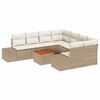 vidaXL Tuinbankenset 9 st Beige en Cr&egrave;me poly rattan