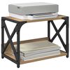 vidaXL Printerstand Artisan Eiken 44 x 26 x 31,5 cm Bewerkt hout