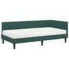 vidaXL Hoekbedframe met Matras Anders 2 pcs Groen Fluweel