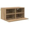 vidaXL TV Wandkasten 2 pcs Artisan Eiken 60 x 30 x 30 cm Bewerkt hout