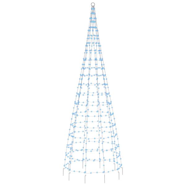 vidaXL LED-kerstboom aan vlaggenmast 550 LED's 300 cm blauw