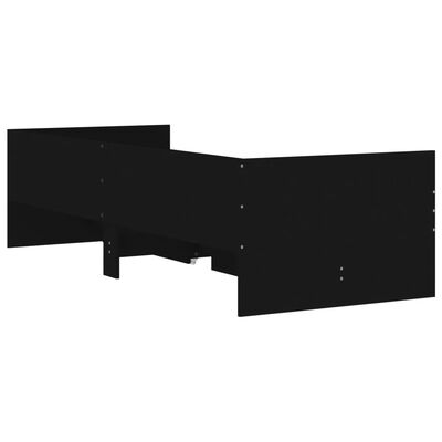 vidaXL Bedframe met lades zwart 75x190 cm Small Single