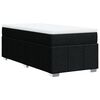 vidaXL Boxspring met matras stof zwart 90x190 cm