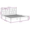 vidaXL Bedframe massief hout wit 180x200 cm