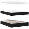 vidaXL Ottoman bed met matrassen en LED's 140x190cm fluweel zwart