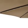 vidaXL Parasol met LED's en stalen paal 225x225x212 cm taupe