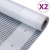 vidaXL Dekzeilen 2 st Leno 260 g/m&sup2; 3x15 m wit