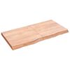 vidaXL Wastafelblad 120x60x(2-6) cm behandeld massief hout lichtbruin