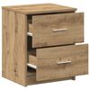 vidaXL Nachtkastjes 2 stuks met 2 lades Artisan Oak 40x36x50 cm