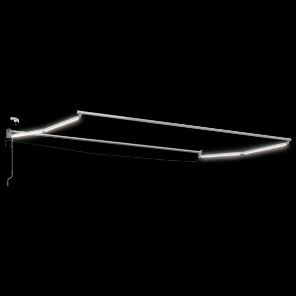 vidaXL Elektrisch Uittrekbaar Zonnescherm Wit 4 x 2 m