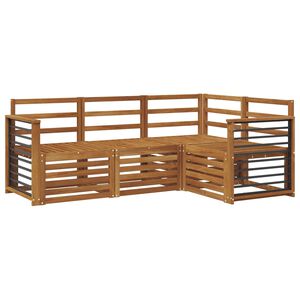 vidaXL Sofa-Sets 4 pcs Naturel Massief Acaciahout
