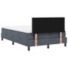 vidaXL Boxspringbed met matras Donkergrijs 120 x 190 cm Fluweel