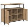 vidaXL Dressoir Artisan Eiken 100 x 35 x 80 cm Bewerkt hout