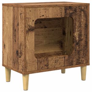 vidaXL Kattenhuis Oud hout 51 x 30 x 52 cm Bewerkt hout