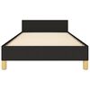 vidaXL Bedframe zonder matras 90x190 cm stof zwart