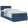 vidaXL Bed met matras 90x200 cm stof blauw