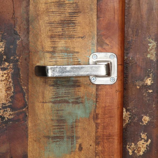 vidaXL Hoge kast 90x42x142 cm massief gerecycled hout